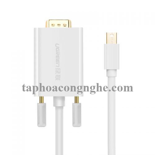 Ugreen 10444 3M Màu Trắng Cáp chuyển đổi Mini DP sang VGA hỗ trợ phân giải 1080P MD103 30010444